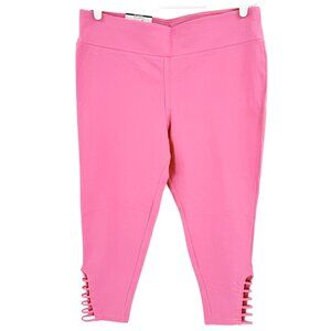 Terra & Sky Women's Blush Pink Capri Ladder Legging Plus Size 0X (14W) NWT